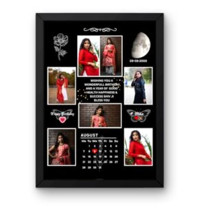 Personalized Photo Collage Frames for Birthdays and Anniversaries - Customize with Photos, Names and Dates | Best Gift For His Or Her | Size A4 (8x12 inches)