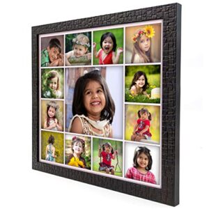 Gvika Personalized Synthetic Wood Square Rectangular Wall Photo Frame (12 X 12 Inch, Copper Brown)